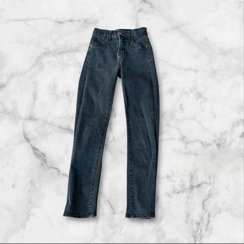 jeans donna veronica barba ryleigh slim dritto vita alta lavato nero taglia 23 - Foto 4 di 11