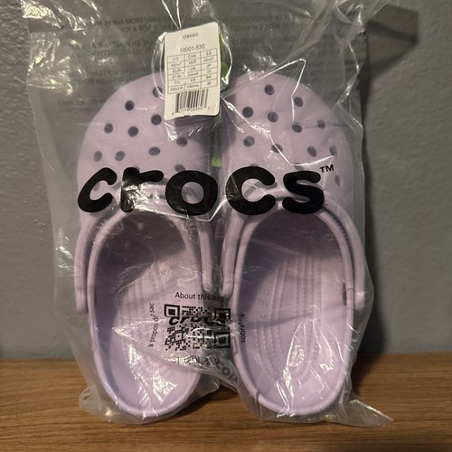 Crocs scarpe donna zoccoli classici slip on viola lavanda US donna taglia 7 - Foto 5 di 13
