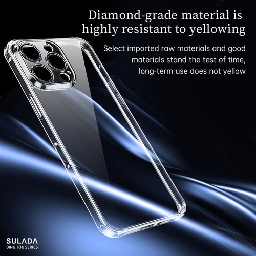 Funda TPU Cristal Transparente Delgada Anti-Amarillento Cubierta para iPhone 16 Pro Max 16 Plus - Imagen 2 de 16
