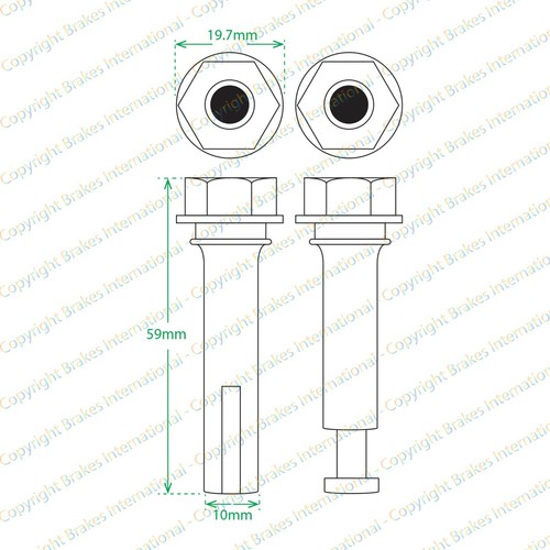 2x BREMSSATTEL GLEITSTIFT FÜHRUNGSSÄTZE HINTEN passend für KIA PROCEED 2008-2013 BCF1466MX2 - Bild 3 von 3