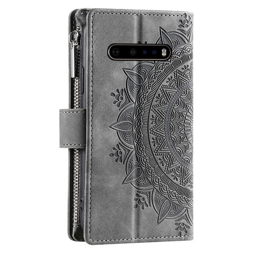 LG V60 ThinQ 5G Case Datura Leather Zipper Card Slots Flip Wallet Pocket Cover - Picture 17 of 67