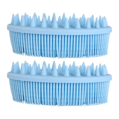 2Pcs Baby Shower Bath Brush Massage Shower Brushes for Home Travel - Bild 7 von 12