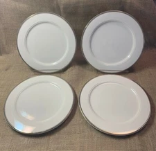 Homer Laughlin Best China USA Seville FFC 11" Dinner Plates Gold Bands- Set of 4