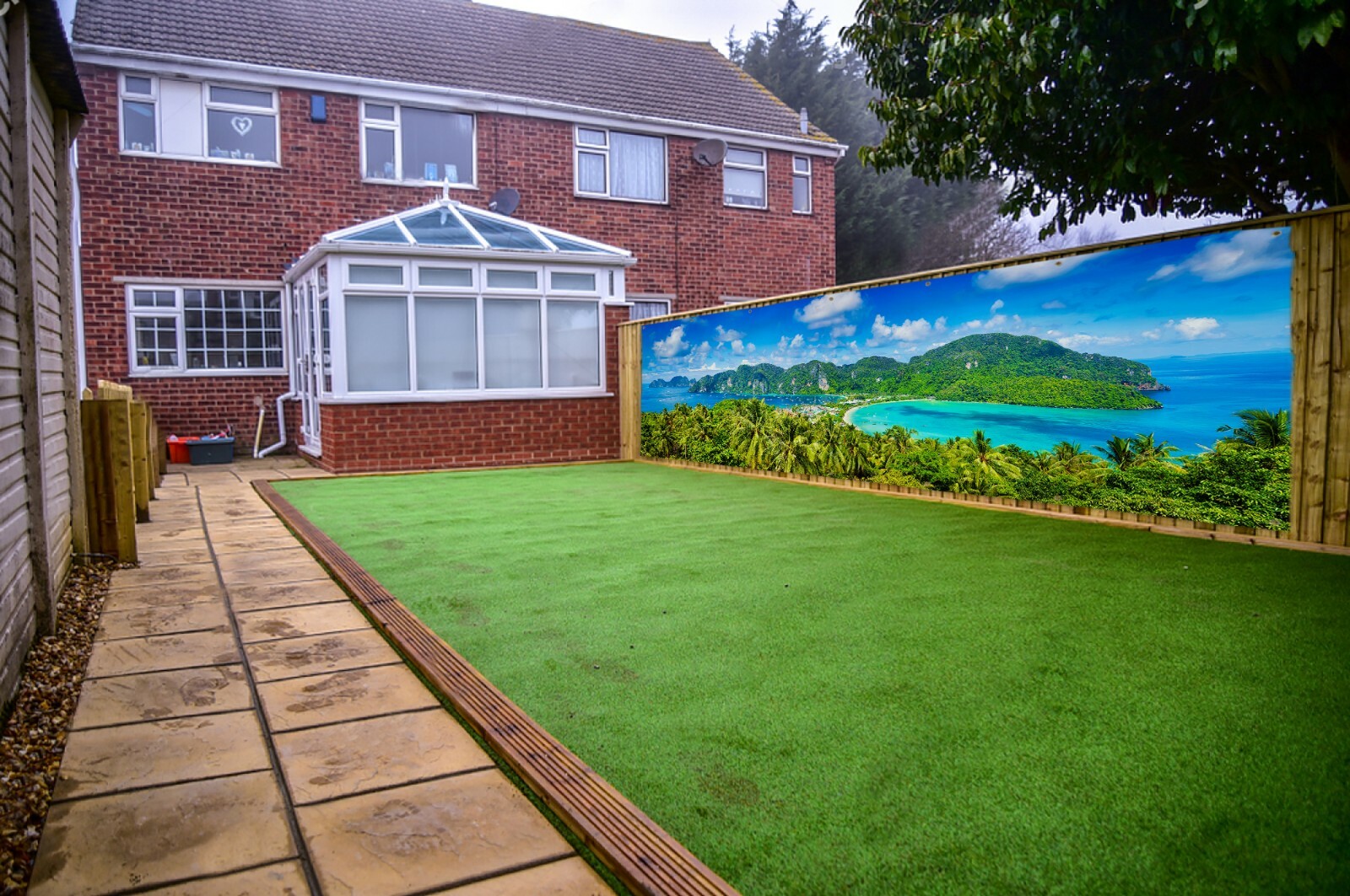 Tropical Panorama - Garden Banner - Landscape - 158\
