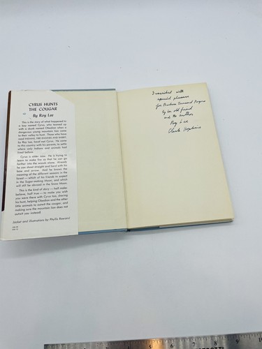 Cyrus Hunts The Cougar by Roy Lee Childrens Hardcover First Edition Signed Copy - Picture 4 of 9