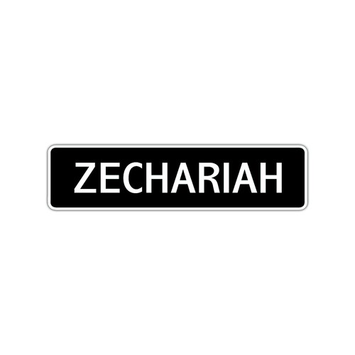 Zechariah Boys Name Letter Printed Label Art Decor Novelty Aluminum Metal Sign - Picture 9 of 9