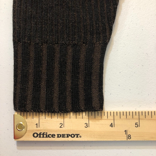 Suéter Robert Talbott Brn Acanalado 100% Lana Merino Almohadillas para el Hombro M 1/4 Cremallera - Imagen 13 de 13