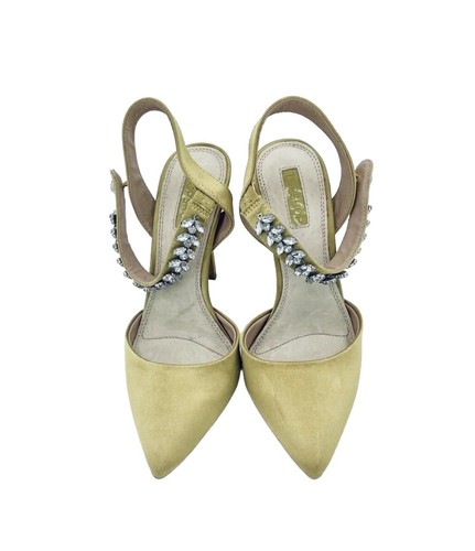 Topshop Gem Embellished Court Satin Dress Heels Pumps Shoes SZ 37 EU New SH14 - Picture 9 of 13