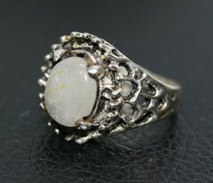 Sterling-Silver-925-Women-039-s-5-05-CT-Genuine-Moonstone-Ladies-Filigree-Ring-Sz-6