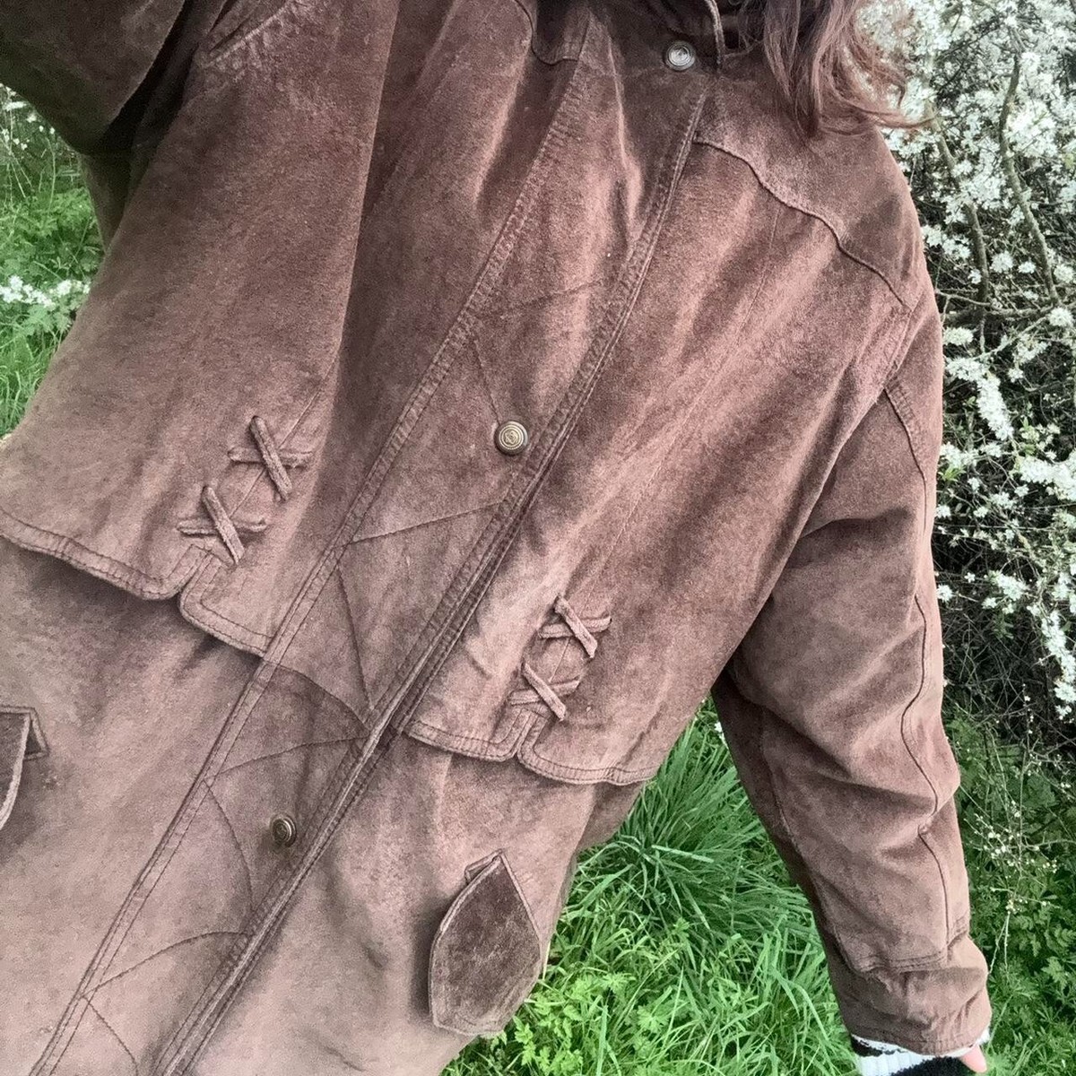 Vintage C&A Men's Brown Suede Jacket 70s 80s Viking style | eBay UK