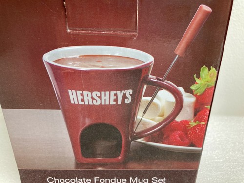 Hershey's Schokoladenfondue Becher Set mit Dippgabel & Rezeptkarte Neu geöffnete Box - Bild 8 von 9