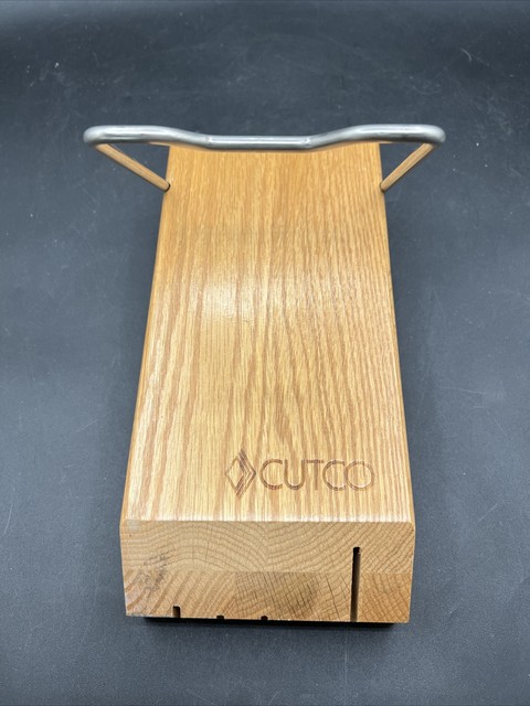 Cutco Knife Block Space Saver 5 Slots Wood Honey Oak Stand Fast Ship Cutco Knife Block Space Saver 5 Slots Wood Honey Oak Stand Fast Ship