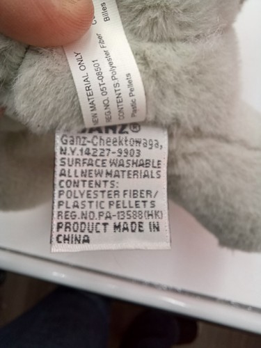 Ganz Webkinz Velvety Elephant Plush Stuffed Animal Toy HM167. Used. - Picture 10 of 12
