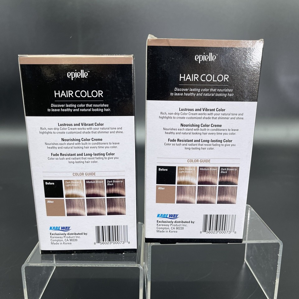New (2pk) Epielle Hair Color Light Brown Permanent Hairdye eBay