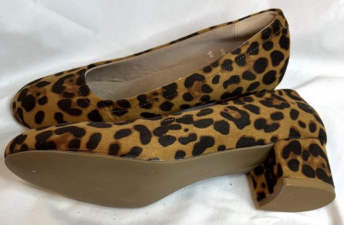 💥NEW💥Size 10 Leopard Design comfortable low Heal Suede Shoes by Riversoft - Picture 2 of 4