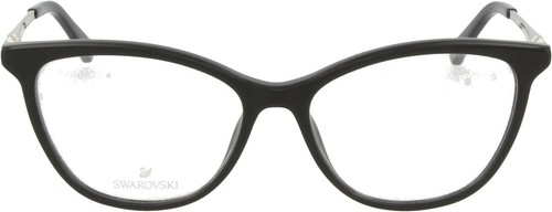 Swarovski SK5249-H 001 Black Plastic Eyeglasses Frame 53-15-140 Cat Eye SK5249-H - Picture 1 of 4