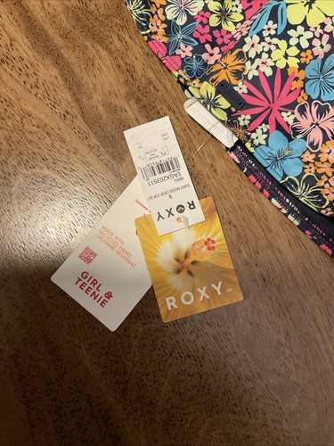 Roxy Kids 2 Piece NWT Size 8 Daisy Mood Crop Top Set Multi Color Floral - Picture 5 of 5