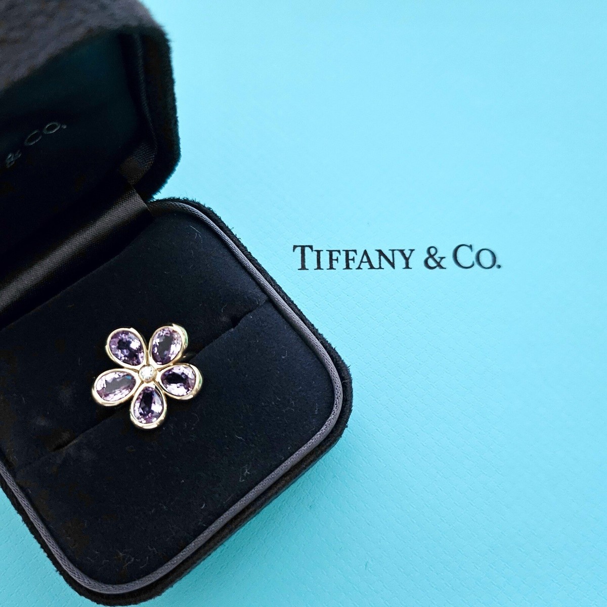 ティファニー ピンク エナメル デイジー フラワー チャーム 激レア RARE Tiffany & Co. Amethyst Enchant Garden Flower Diamond