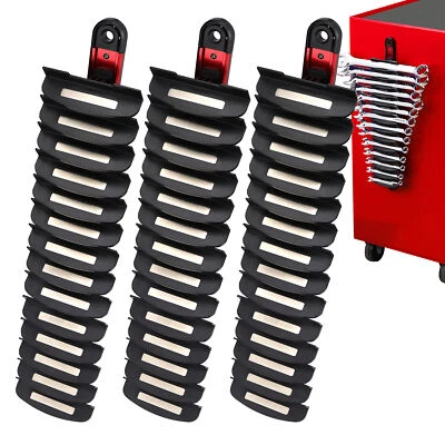 SEDY 42Slot Magnetic Wrench Organizer Holder Adjustable Tool Garage Workspace Storage