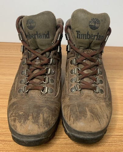 Timberland Brown Leather Euro Hiker 95310 Ankle Hiking Boots Size 5.5M - Picture 4 of 7