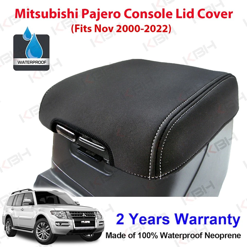 Neoprene Console Lid Cover Armrest Wetsuit Fits Mitsubishi Pajero 2000 - Current