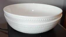 NEW Mikasa NELLIE Set of 2 Pasta Bowls 7.9" Bone China White