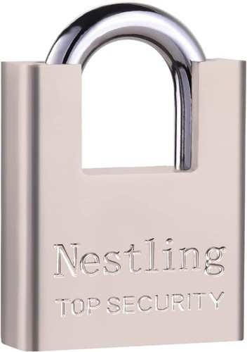 High Security Padlock with Key - 47Mm Pad Lock & 4 Keys - Heavy Duty Storage