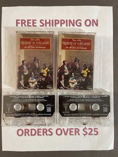 TIME-LIFE TREASURY OF FOLK MUSIC VOUME 1 2XCASSETTE PETE SEEGER IRISH ROVERS - Picture 1 of 2