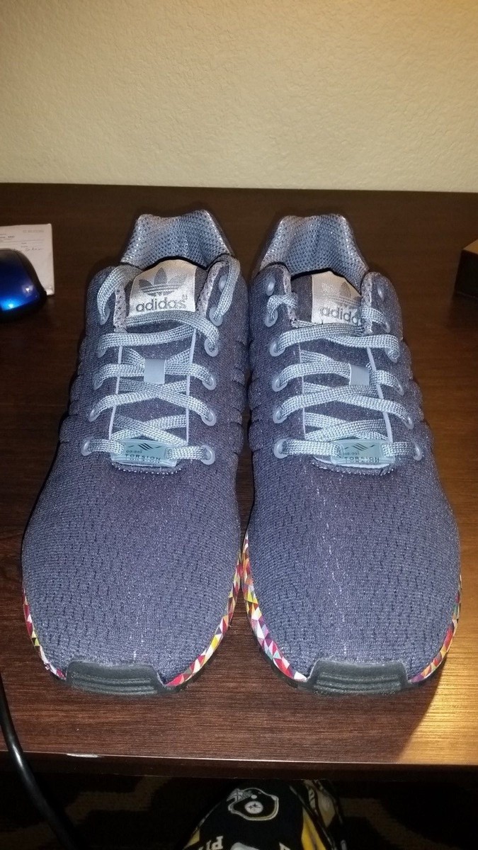 Adidas ZX Flux ONIX Black Digi Prism Sole MultiColor Mono Floral Triple Xeno