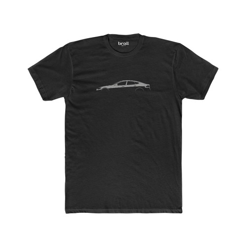 S Modell Silhouette Unisex Baumwolle Crew-Shirt