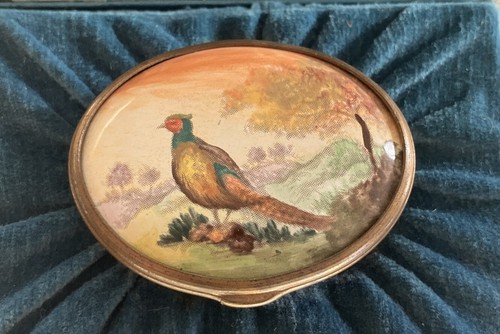 Halcyon Bilston & Battersea scatola portagioie smaltata fagiano - Foto 1 di 12