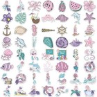 Sea Life Cartoon Creatures Vinyl Stickers Mermaids Sea Turtles Octopus Decal Set