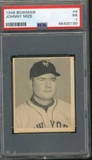 1948 Bowman #4 Johnny Mize - New York Giants - Hall Of Fame - PSA GRADED 1