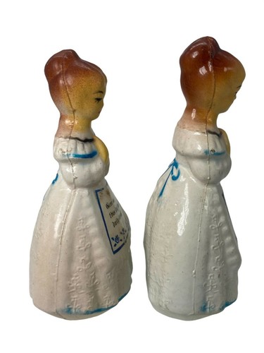 Vintage betende Mädchen Salz und Pfefferstreuer hartgeblasen Kunststoff Hongkong - Bild 2 von 10
