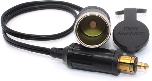 For BMW Hella DIN Male Plug to Standard Cigarette Lighter Socket Adapter Cable - Bild 2 von 6