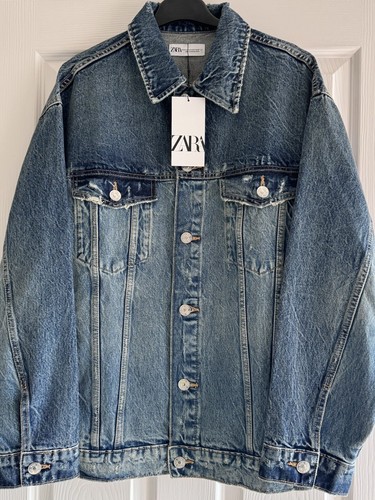 ZARA Oversized Blue Denim Jacket Size XS - S Bloggers Fave Ref 4365/273