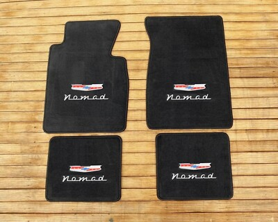 #ad #ad 1955 57 Chevrolet Nomad Floor Mats Carpet Black Carpet 4 pcs $165.00