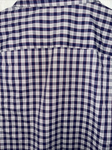 UNTUCKit Men's slim fit Button up Shirt Blue check Nylon Blend Size Lage - Picture 5 of 6