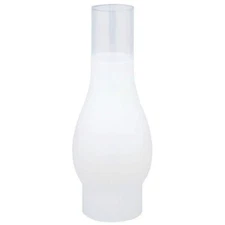10" Frosted Glass Chimney Hurricane Oil Lamp Shade Replacement Globe 3" Fitter