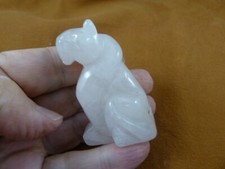 Y-CHE-717) Statue chat CHEETAH cristal quartz rose pierre précieuse j'aime les chats sauvages