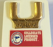 University of Miami Hurricanes Gold Pins NEW Licensed NCAA 