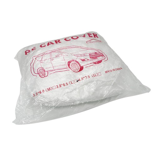 Clear Plastic Temporary Universal Disposable Car Cover Rain Dust Garage 1 PACK - Picture 6 of 12