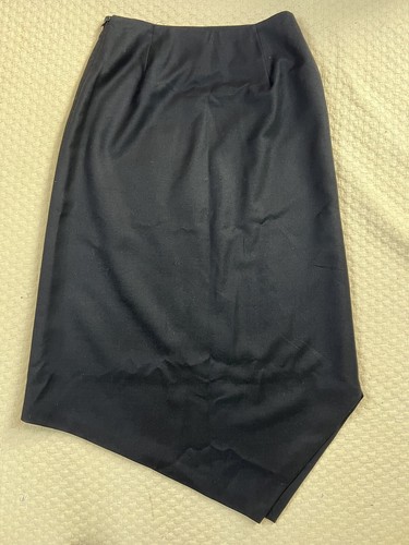 Bernard Zins asymmetrischer Rock Kaschmir Wollmischung | Schwarz | Größe 4 - Bild 4 von 7