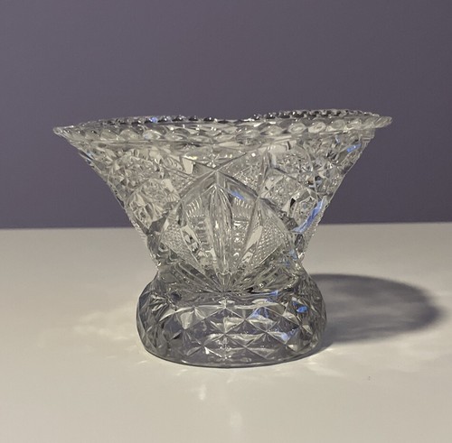 Vintage Kristall Servierschale Sternenmuster Top Zustand - Bild 2 von 18