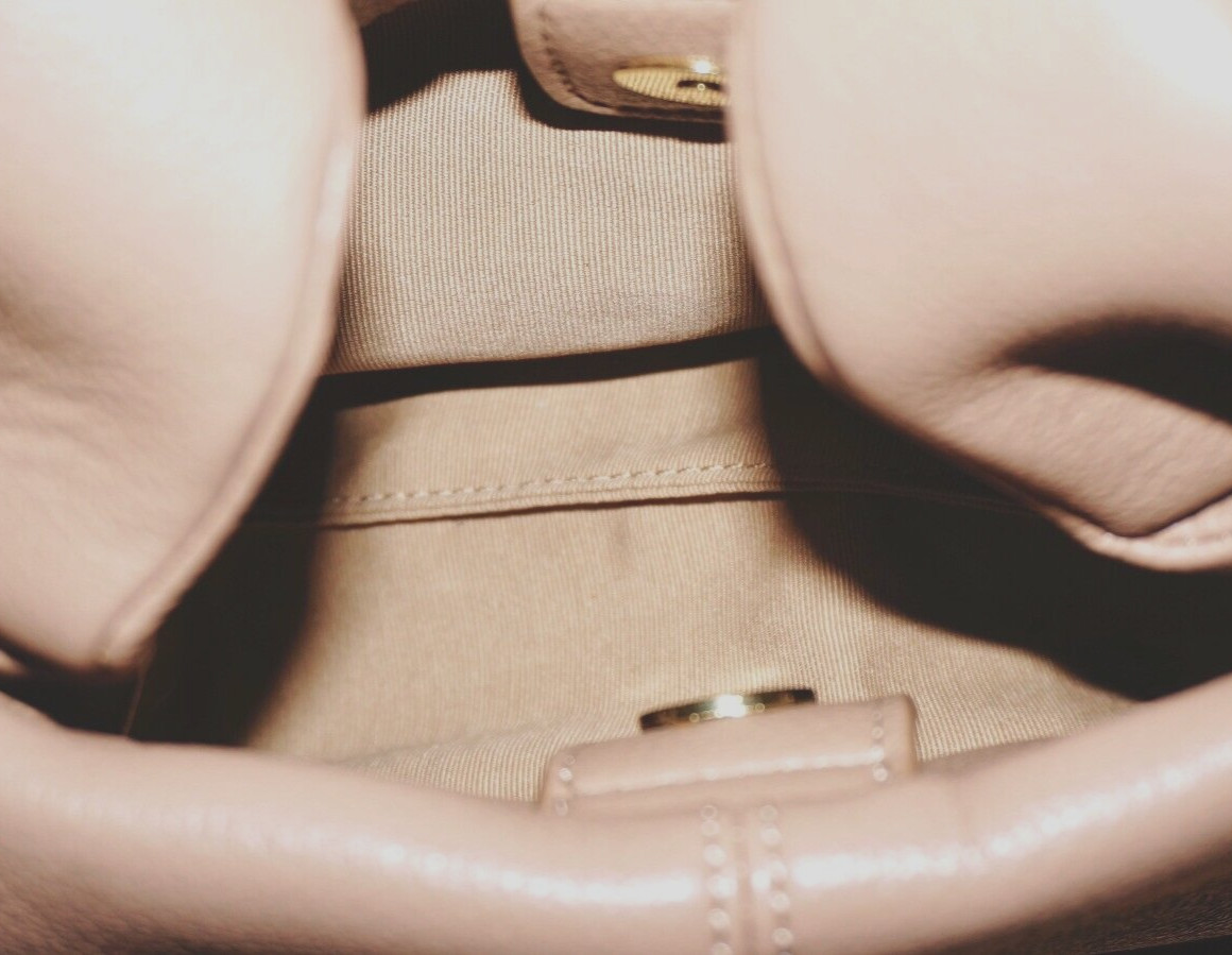 POLENE Edition Taupe (Beige) Leather NUMERO NEUF MINI Handbag 5.5 x 9 *NO STRAP