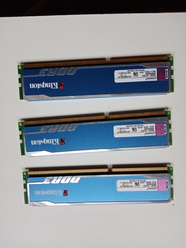 Kingston HyperX azul 3 x 2 GB (6 GB) DDR3 RAM memoria 1600 MHz escritorio doble 1,7 V-1,9 V - Imagen 2 de 2