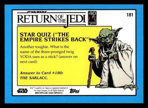 2023 Topps Chrome Star Wars Sapphire ROTJ #181 Awaiting His Majesty $1 shipping! - Picture 2 of 2
