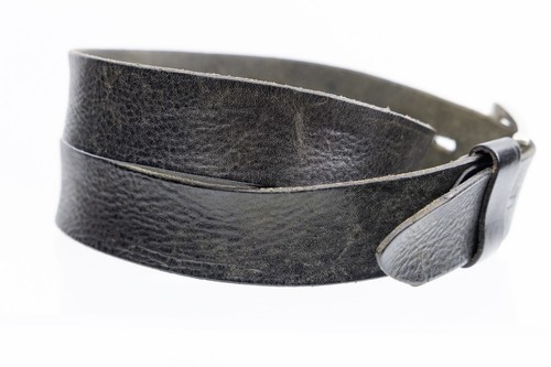 Black Textured Real leather belt size 34"-36" M - Picture 3 of 6