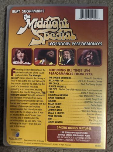 Burt Sugarman's Midnight Special 1973 DVD Jim Croce, The Doobie Brothers, War - Picture 2 of 3