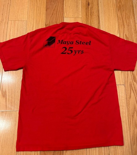 Vintage 2007 Maya Steel Corp 25th Anniversary T-Shirt Men’s Size XL Construction - Picture 1 of 11